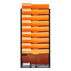 File Wall Rack Mesh Wall File Holder 1-Piece 10 Pockets for Office/School