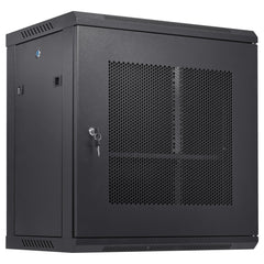 12U Wall Mount Network Server Cabinet, 15.5'' Deep, Server Rack Cabinet Enclosure, 200 lbs Max. Ground-mounted Load Capacity, with Locking Door Side Panels, for IT Equipment, A/V Devices
