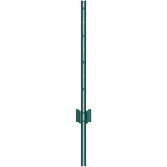 3 Feet Fence Post, 10 Pack U-Channel Heavy Duty Metal Fence Posts, Sturdy Steel Fence Stakes for Garden Yard, Lawn, Farms and Outdoor Wire Fencing, Green