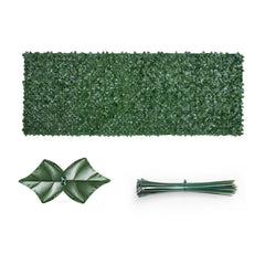 Ivy Privacy Fence, 59 x 158in Artificial Green Wall Screen, Greenery Ivy Fence w/ Mesh Cloth Backing and Strengthened Joint, Faux Hedges Vine Leaf Decoration for Outdoor Garden, Yard, Balcony