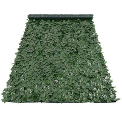 Ivy Privacy Fence, 59 x 158in Artificial Green Wall Screen, Greenery Ivy Fence w/ Mesh Cloth Backing and Strengthened Joint, Faux Hedges Vine Leaf Decoration for Outdoor Garden, Yard, Balcony