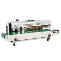 Continuous Bag Band Sealing Machine, 6-12 mm Seal Width, Horizontal Band Sealer Machine with Digital Temperature Control, Bag Sealer for 0.02-0.8 mm Plastic Bags Films with Inflation Function
