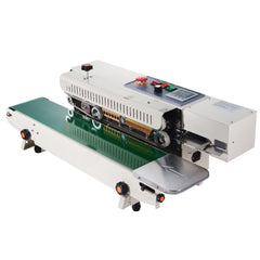 Continuous Bag Band Sealing Machine, 6-12 mm Seal Width, Horizontal Band Sealer Machine with Digital Temperature Control, Bag Sealer for 0.02-0.8 mm Plastic Bags Films with Inflation Function