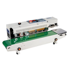 Continuous Bag Band Sealing Machine, 6-12 mm Seal Width, Horizontal Band Sealer Machine with Digital Temperature Control, Bag Sealer for 0.02-0.8 mm Plastic Bags Films with Inflation Function