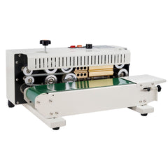 Continuous Bag Band Sealing Machine, 6-12 mm Seal Width, Horizontal Band Sealer Machine with Digital Temperature Control, Carbon Steel Bag Sealer for 0.02-0.8 mm Plastic Bags Films Membrane