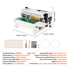 Continuous Bag Band Sealing Machine Horizontal Band Sealer Count Function