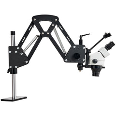 Multi-Directional Microscope with Spring Bracket, 7X-45X Magnification Jewelry Microscope, Micro Jewelry Inlaid Stand with Integrated USB Ring LED Light, Jewelers Microscope for Jewelry Inlay