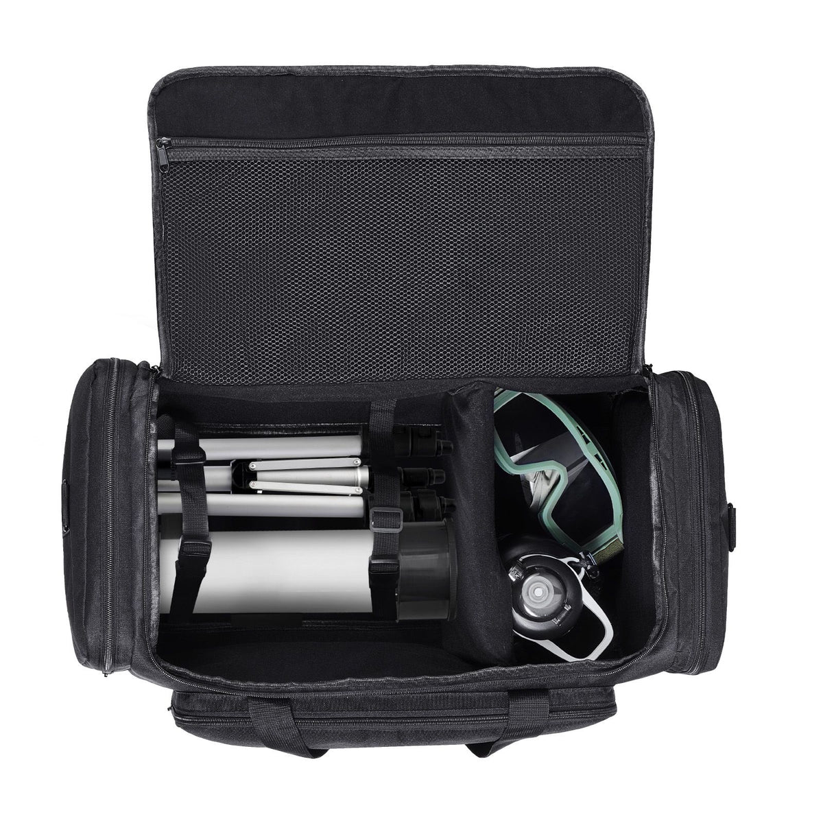 Telescope Case, 560 mm, Telescope Storage Bag with Fixed Buckles, Multi-Pocket & Detachable Divider for Telescope, Shock-Absorbent Telescope Carrying Case to Easily Secure Optical Tube & Tripod