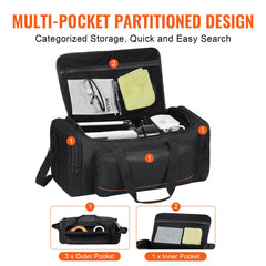 Telescope Case, 560 mm, Telescope Storage Bag with Fixed Buckles, Multi-Pocket & Detachable Divider for Telescope, Shock-Absorbent Telescope Carrying Case to Easily Secure Optical Tube & Tripod