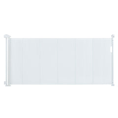 Retractable Baby Gate, 34.2" Tall Mesh Baby Gate, Extends up to 76.8" Wide Retractable Gate for Kids or Pets, Retractable Dog Gates for Indoor Stairs, Doorways, Hallways, Playrooms, White