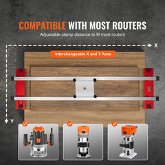 Router Sled, 1625 mm, Portable and Easy to Adjust Slab Flattening Jig, DIY Woodworking Router Sled for Flattening Slabs, Slab Guide Jig Trimming Planing Machine for Wood Flattening, Home DIY