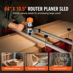 Router Sled, 1625 mm, Portable and Easy to Adjust Slab Flattening Jig, DIY Woodworking Router Sled for Flattening Slabs, Slab Guide Jig Trimming Planing Machine for Wood Flattening, Home DIY