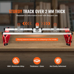 Router Sled, 1625 mm, Portable and Easy to Adjust Slab Flattening Jig, DIY Woodworking Router Sled for Flattening Slabs, Slab Guide Jig Trimming Planing Machine for Wood Flattening, Home DIY