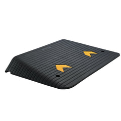 Upgraded Rubber Threshold Ramp, 10.2 cm Rise Door Ramp with 1 Channel, Natural Rubber Car Ramp with Non-Slip Textured Surface, 15 tons Load Capacity Curb Ramp for Wheelchair and Scooter