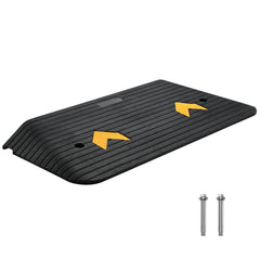 Upgraded Rubber Threshold Ramp, 7.6 cm Rise Door Ramp with 1 Channel, Natural Rubber Car Ramp with Non-Slip Textured Surface, 150 tons Load Capacity Curb Ramp for Wheelchair and Scooter
