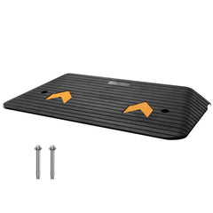 Upgraded Rubber Threshold Ramp, 7.6 cm Rise Door Ramp with 1 Channel, Natural Rubber Car Ramp with Non-Slip Textured Surface, 150 tons Load Capacity Curb Ramp for Wheelchair and Scooter
