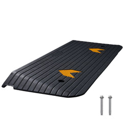 Rubber Threshold Ramp, 5 cm Rise Threshold Ramp Doorway, Recycled Rubber Power Threshold Ramp Rated 15 tons Load Capacity, Non-Slip Surface Rubber Solid Threshold Ramp for Wheelchair and Scooter