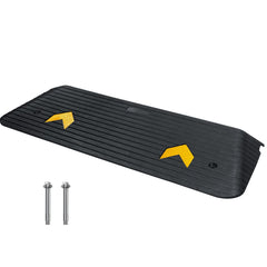 Rubber Threshold Ramp, 5 cm Rise Threshold Ramp Doorway, Recycled Rubber Power Threshold Ramp Rated 15 tons Load Capacity, Non-Slip Surface Rubber Solid Threshold Ramp for Wheelchair and Scooter
