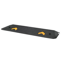 Upgraded Rubber Threshold Ramp, 2.5 cm Rise Wheelchair Ramp Doorway, Natural Curb Ramp Rated 15 tons Load Capacity, Non-Slip Textured Surface Rubber Curb Ramp for Wheelchair and Scooter