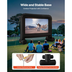 15 ft Inflatable Movie Screen 16:9 600D Movie Projector with Portable Bag