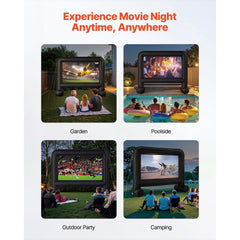 15 ft Inflatable Movie Screen 16:9 600D Movie Projector with Portable Bag