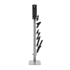 Vacuum Stand, Compatible with Dyson G5 V15 V12 V11 V10 V8 V7 V6 Series Upright Vacuums Cleaners & Accessories, Stable Vacuum Stand Holder with 6 Hooks and Non-slip Footpads, Gray