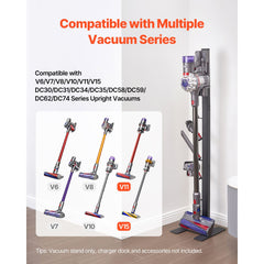 Vacuum Stand for Dyson Multi-Models Storage Bracket Holder with 6 Hooks