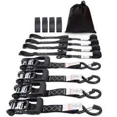4 Pack Ratchet Tie Down Straps 5208 lbs 1.6