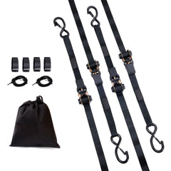 4 Pack Ratchet Tie Down Straps 2200 lbs 1"x15' Heavy Duty for Cargo