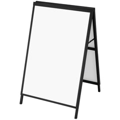 A Frame Sidewalk Sign, 61x91cm Heavy Duty Slide-in Signboard Holder, Double-Sided Folding Sandwich Board Signs, Steel Pavement Sign Poster for Outdoor Business Street Advertising (Frame only)