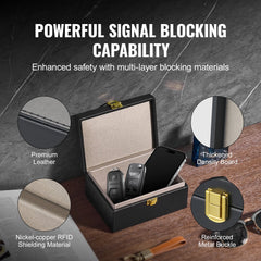 Faraday Box Signal Blocking Holder for 5~8 Car Keys Key Safe Fob Protector