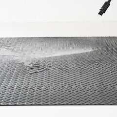 Diamond-Plate Rubber Flooring Roll, 3 mm x 4 ft x 10 ft Garage Floor Mat, SBR Rubber Garage Flooring Roll, Easy to Clean, Diamond Plate Rubber Mat for Under Cars, Garage Industry Gym, Black