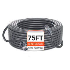 Starlink Gen 3 Cable,22.86 m, 26 AWG Copper Core, Durable Extension Cable for Standard Generation 3, Compatible with Starlink Rectangular Satellite V3, Flexible Wiring for RV, Backyard, Camping