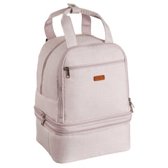 Breast Pump Backpack, Breast Feeding Bag with Ice Pack, Fits for S1/S2, Pumping Accessories & Breastmilk Storage, Portable Pump Carrying Case for Work, Travel and Family Use, Light Pink