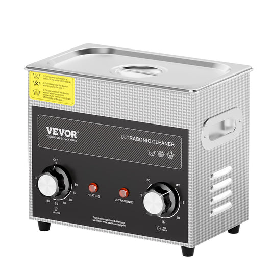 3L Ultrasonic Cleaner with Heater Timer & Basket, Professional Digital Sonic Cavitation Machine, 120W Cleaning Machine for Watch Instruments, Glasses, Coin, Metal Parts, Tool