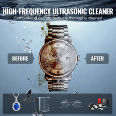 6L Ultrasonic Cleaner with Heater Timer & Basket, Professional Digital Sonic Cavitation Machine, 180W Cleaning Machine for Watch Instruments, Glasses, Coin, Metal Parts, Tool