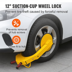 Wheel Lock Clamp, 1 Pack Trailer Wheel Lock, Heavy-Duty Anti Theft Tire Lock, Adjustable Tire Boot Lock Tire Claw, Trailer Wheel Locks for RV Trailers, Cars, Trucks, SUVs