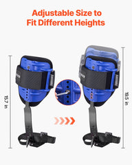 Tree Climbing Spikes Set, Height-Adjustable Tree Climbing Gear with Straps & Harness, 159 kg Load Capacity, Heavy Duty Steel Climb Spurs Arborist Equipment for Fruit Picking Hunting