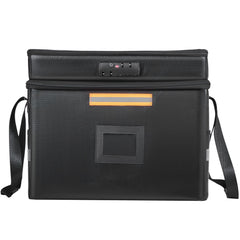 Fireproof Document Box, Fireproof Document Bag with Lock 2000_, Fireproof and Waterproof File Box 450x140x315 mm with Zipper & Handle, for Money, Documents, Jewelry and Passport