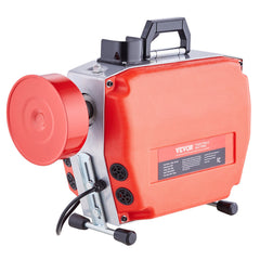 Drain Cleaner Machine 120FT x 7/8" 420W Sewer Snake Auger Manual Feed