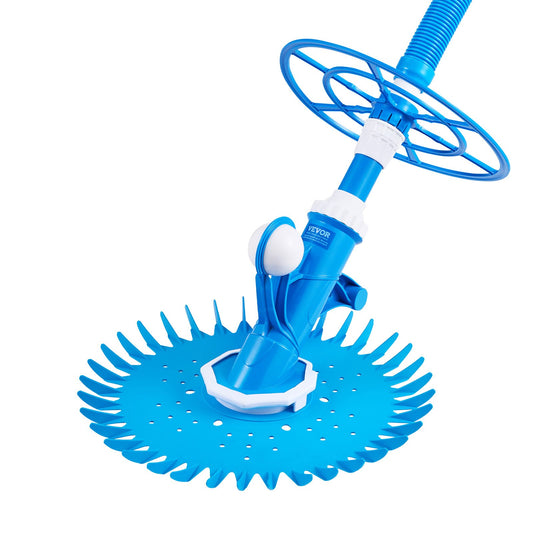 Suction Pool Cleaner, Automatic Pool Vacuum Cleaner, Suction Side Automatic Pool Cleaner, Suction Vacuum Pool Sweeper with 12 Hoses, for In-ground and Above-ground Pool Up to 609.6 x 1066.8 cm