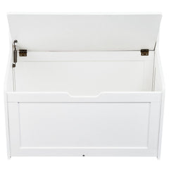 Kids Toy Storage Bench Wooden Toy Box Chest 32.68 x 17.91 x 24.02" White