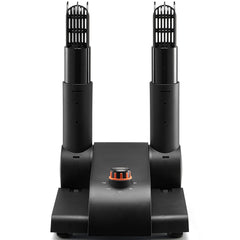 Foldable 2-Tube Shoe Dryer Boot Dryer with Heat Blower Black & Orange