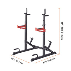 Squat Power Rack Adjustable Heavy Duty Barbell Weight Bench Press Stand