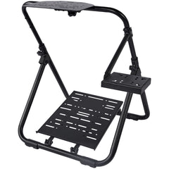 Foldable Racing Steering Wheel Stand, Height Adjustable Universal Base Compatible with Logitech & Thrustmaster Racing Wheel and Pedal, Heavy-duty Frame Standard GT/Formula Seating Portable
