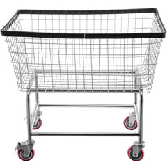 Wire Laundry Cart Wire Laundry Basket 4.5 Bushel Heavy Duty w/ 5'' Wheels