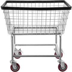 Wire Laundry Cart Wire Laundry Basket 2.8 Bushel Heavy Duty w/ 4'' Wheels