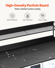 Washer Dryer Countertop with Shelf 54"x27" Wooden Washer Dryer Cover Black
