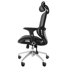 Mesh Office Chair, Adjustable High Back Desk Chair with Mesh Seat, Angle and Height Adjustable Home Office Chair with Lumbar and Head Support, Swivel Computer Task Chair