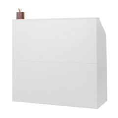 Reception Desk, 1180 x 500 x 1115 mm Rectangular Front Counter Table, Office Reception Desk, Retail Counter and Front Reception Counter, for Checkout, Lobby, Beauty Salon and Office, White